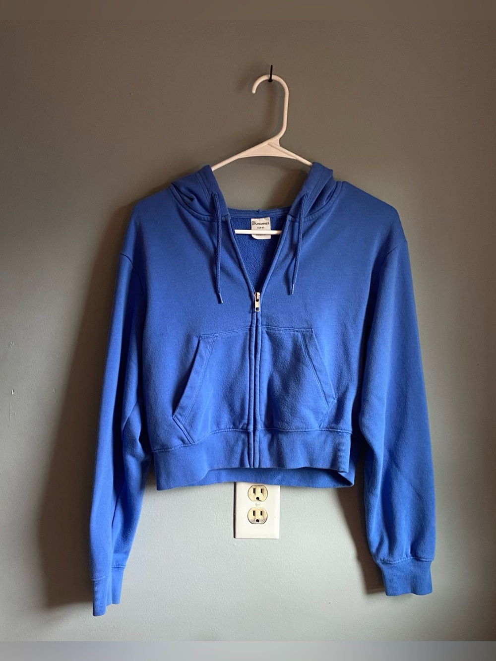Cropped Zip Up Hoodie